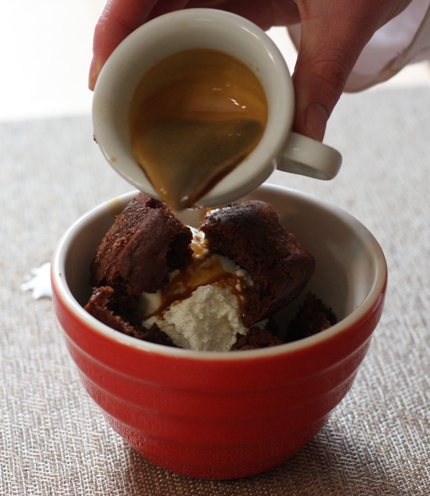 Chocolate-Coffee Cupcake Affogatto